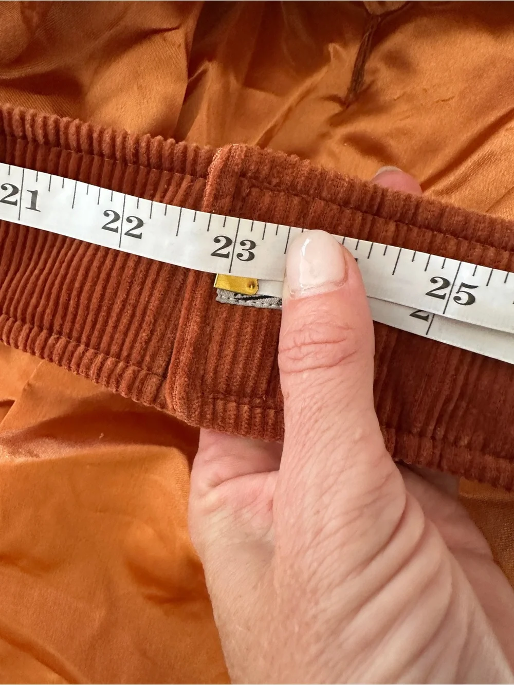 Woolrich Dog Vest Large Rust Orange Corduroy Double Breasted Coat Jacket Warm